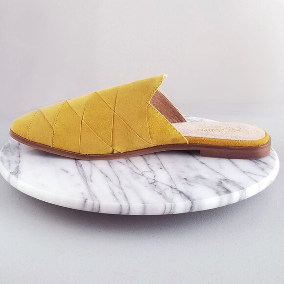 NIB Seychelles Survival Suede Woven Mules in Yellow Women Size 10 NWOT NEW! - Picture 7 of 16